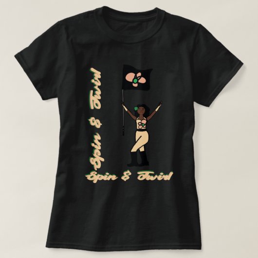 Vlag T-shirt Perzik Bloem (Design voorkant)