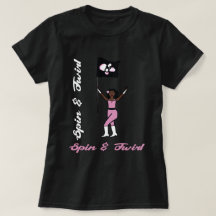 Vlag T-shirt roze bloem