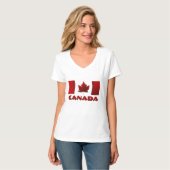 Vlag T-Shirt Souvenir Shirten voor dames in Canada (Voorkant volledig)