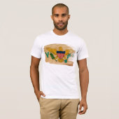Vlag T-Shirt van de Maagdeneilanden (Voorkant volledig)