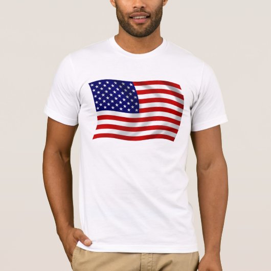 Vlag T-shirt van de Verenigde Staten van Amerika ( (Voorkant)