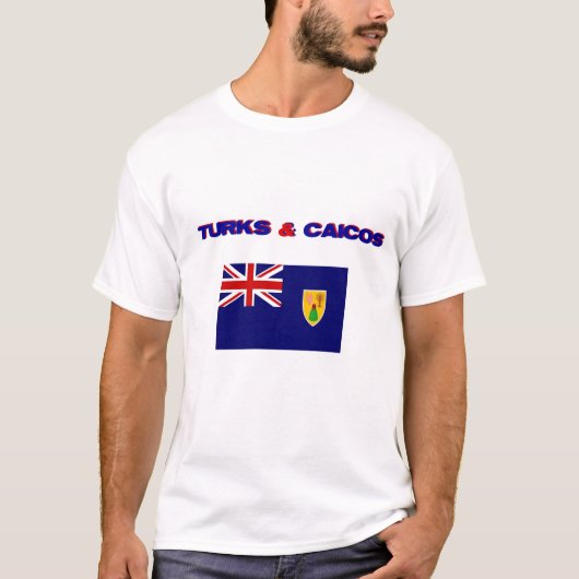 Vlag T-Shirt van Turks en Caicos (Voorkant)