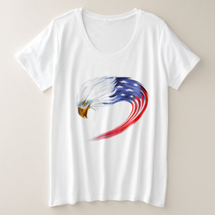 Vlag T-Shirt voor dames plus grootte