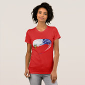 Vlag T-Shirt voor de adelaar voor vrouwen (Voorkant volledig)