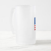 Vlag T-shirts en cadeaus voor de Verenigde Staten Matglas Bierpul (Voorkant links)