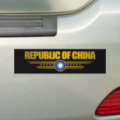 Vlag Taiwan (Republiek China) Bumpersticker (Op auto)