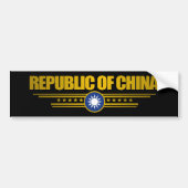 Vlag Taiwan (Republiek China) Bumpersticker (Voorkant)