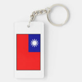 Vlag Taiwan/Republiek China Sleutelhanger (achterkant)