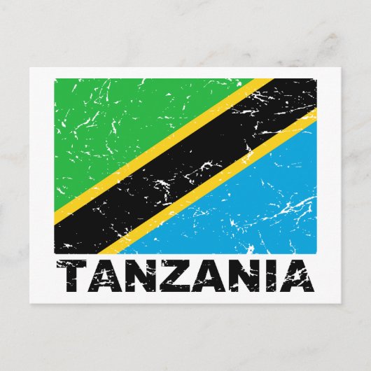 vlag Tanzania Briefkaart (Voorkant)