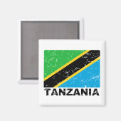 vlag Tanzania Magneet (Voorkant / Achterkant)