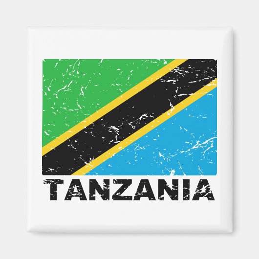 vlag Tanzania Magneet (Voorkant)