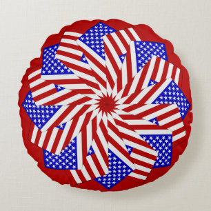 Vlag-Teabag Folding 3-ROND SIERKUSSEN VS Rond Kussen