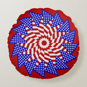 Vlag-Teabag Folding 4-ROND SIERKUSSEN VS Rond Kussen