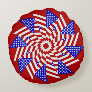 Vlag-Teabag Folding 5-ROND SIERKUSSEN Rond Kussen