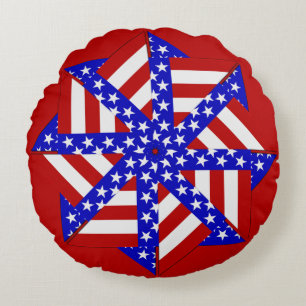 Vlag-Teabag Folding 6-ROND SIERKUSSEN VS Rond Kussen