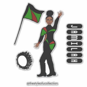 Vlag Team GRB Stijl #1 Sticker