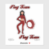 Vlag Team Ring Stickers ( Hartslag A) (Vel)