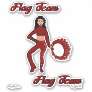 Vlag Team Ring Stickers ( Hartslag A)