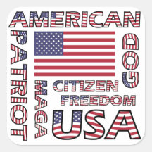 Vlag tekst American Patriotic