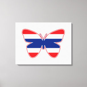 Vlag Thai Butterfly Canvas Afdruk
