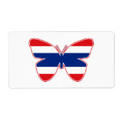 Vlag Thai Butterfly Etiket (Voorkant)