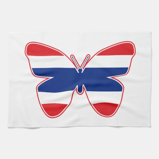 Vlag Thai Butterfly Theedoek (Horizontaal)