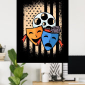 Vlag theater Actor America Poster (Thuiskantoor)