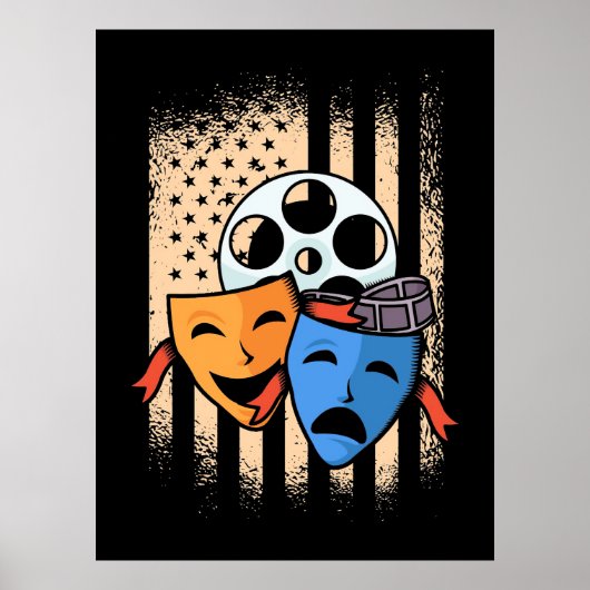 Vlag theater Actor America Poster (Voorkant)