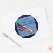 Vlag, thuis van de Vrije! Ronde Sticker (Envelop)