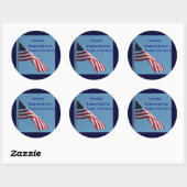 Vlag, thuis van de Vrije! Ronde Sticker (Vel)