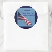 Vlag, thuis van de Vrije! Ronde Sticker (Tas)