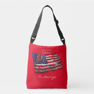 Vlag Thunder_Cove voor patriottische boer Crossbody Tas