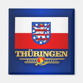 Vlag Thuringen (Thuringia) Magneet (Voorkant)