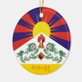 vlag Tibet en sneeuwballingen, mantra- de Himalaya Keramisch Ornament (Links)