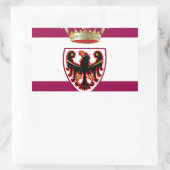 Vlag Trentino (Italië) Rechthoekige Sticker (Tas)