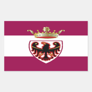 Vlag Trentino (Italië) Rechthoekige Sticker
