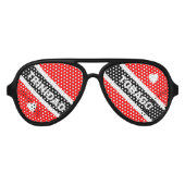 Vlag Trinidad en Tobago Aviator Zonnebril (Voorkant)