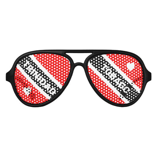 Vlag Trinidad en Tobago Aviator Zonnebril (Voorkant)