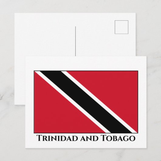 Vlag Trinidad en Tobago Briefkaart (Voorkant / Achterkant)