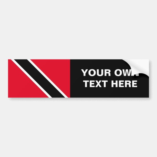 Vlag Trinidad en Tobago Bumpersticker (Voorkant)