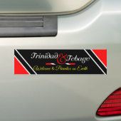 Vlag Trinidad en Tobago Bumpersticker (Op auto)