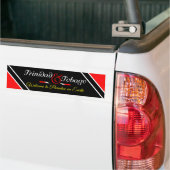 Vlag Trinidad en Tobago Bumpersticker (Op Truck)