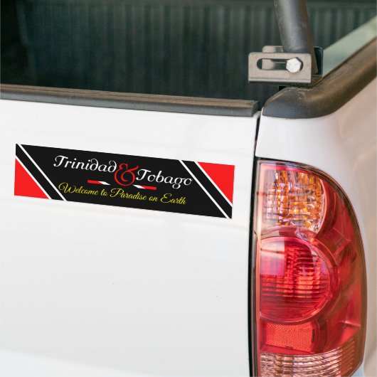 Vlag Trinidad en Tobago Bumpersticker (Op Truck)