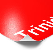 Vlag Trinidad en Tobago Foto Afdruk (Hoek)