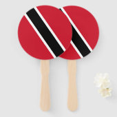 Vlag Trinidad en Tobago Handwaaier (Voorkant en achterkant)