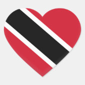 Vlag Trinidad en Tobago Hart Sticker (Voorkant)