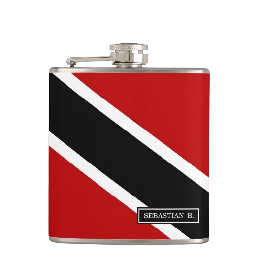 Vlag Trinidad en Tobago Heupfles (Voorkant)