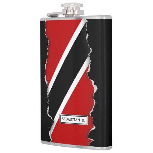 Vlag Trinidad en Tobago Heupfles (Links)