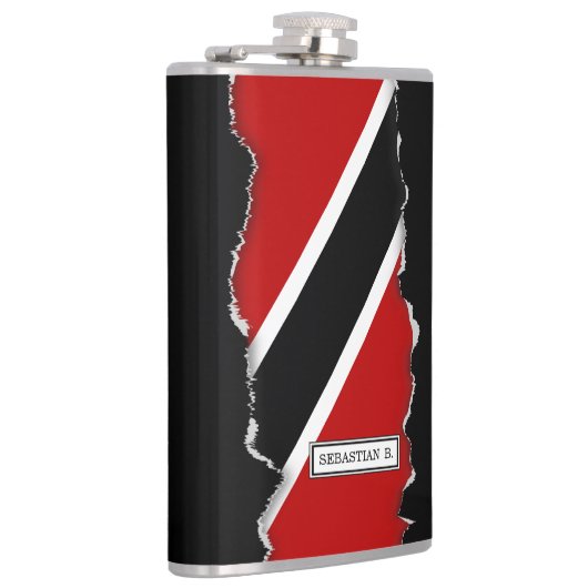 Vlag Trinidad en Tobago Heupfles (Rechts)