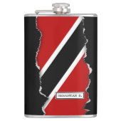 Vlag Trinidad en Tobago Heupfles (Voorkant)
